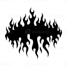 a black and white fire pattern on a white background