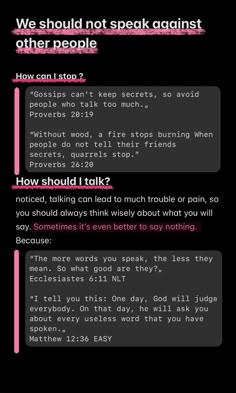 a text message that reads, we should not speak against other people