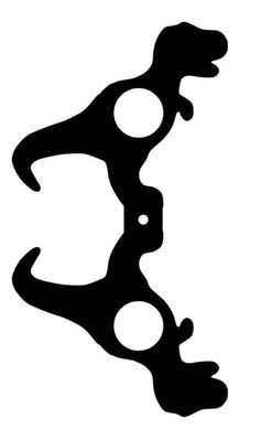 a black and white silhouette of a dog's head in the shape of a pair of scissors