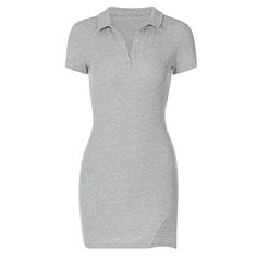 Tavimart Solid Split Slim Bodycon Dress For Women Clothing High Waist Vestidos Elegantes Para Mujer Short Sleeve Robe Femme Été Fashion Size Reference Bodycon Dress Model Show Women Clothing Real Photo Vestidos Elegantes Para Mujer Details Robe Femme Été Fitted Gray Cotton Mini Dress, Fitted Plain Cotton Dresses, Slim Bodycon Dress, Dress For, Y2k Party, Model Show, Slim Dresses, Mini Dresses Summer, Fashion Streetwear