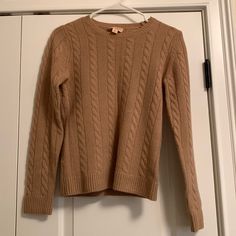 Red Fleece Brooks Brothers Cable Knit Cashmere Sweater I Only Wore This A Few Times. Very Very Soft! Can Be Worn For So Many Occasions! Red Fleece, Cashmere Sweater, Brooks Brothers, Cashmere Sweaters, Tan Brown, Cable Knit, Cashmere, Sweaters For Women, Cable