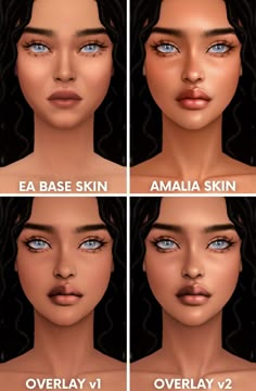 four different types of skin for females