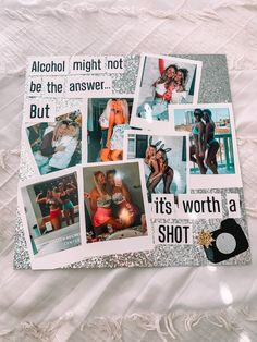 a collage of photos with the words alcohol might not be the answer but it's worth a shot