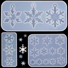 PRICES MAY VARY. Casting mold set: you will get 3 pieces of snowflake silicone molds in different sizes and shapes, which can meet your various demands in different mold craft works, enriching your daily life Convenient to apply: just twist the resin silicone mold and push out it, then your finished product can out of the mould easily, the mold can be washed easily after using, saving your time and effort Nice material: snowflake DIY moulds are made of quality silicone, non-toxic and won't break Diy Snowflake Decorations, Diy Resin Casting, Xmas Decorations Diy, Diy Silicone, Snow Flakes Diy, Candle Making Molds, Silicone Moulds, Resin Jewelry Making, Holiday Craft