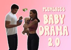 a man holding a baby next to a woman with the caption pumbaces baby drama 2 0