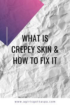 What is crepey skin and how to fix it. #skincare #skincaretips #crepeskin Crepy Skin, Citrus Body Lotion, Crepe Skin, Creepy Skin, Skin Moles, Bad Acne, Crepey Skin, Wrinkled Skin