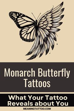 monarch butterfly tattoo with the text monarch butterfly tattoos what your tattoo reveals about you