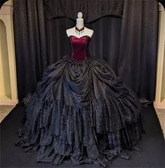 Gothic Black Wedding Dresses Strapless Lace Ball Gown Long Sleeves Bridal Gowns.  "This pin contains affiliate links, which means I may earn a commission at no cost to you extra for you". 
#affiliate #advertising" Black Quinceanera Dresses With Sleeves, Gothic Quinceanera Dresses, Goth Quinceanera, Gothic Sweet 16, Victorian Quinceanera Theme, Gothic Quinceanera, Emo Wedding Dresses, Black Quinceanera Theme, Gothic Ball Gown