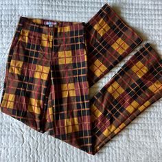 Super Cute Never Worn Pants From Urban Outfitters. Size Xs 70s Inspired Wide Leg Pants For Fall, Vintage Fitted Pants For Fall, Retro High-waisted Pants For Fall, 70s Inspired Wide Leg Bottoms For Fall, Vintage Stretch Pants For Fall, 70s Inspired Wide Leg Fall Bottoms, 70s Inspired High Waist Bottoms For Fall, 70s Inspired Full Length Bottoms For Fall, Retro Wide Leg Bottoms For Fall