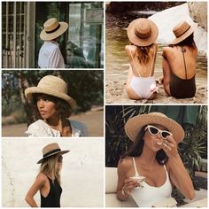 Stay Protected From The Sun In This Stylish Straw Hat. Unisex Boater Hat For Beach, Beachy Boater Hat With Short Brim For Day Out, Flat Brim Straw Hat For Day Out, One Size, Beachy Flat Brim Hat For Day Out, Flat Brim Straw Hat For Day Out, Casual Travel Boater Hat, Summer Hats For A Day Out, Chic Hats For Warm Weather, Natural Boater Hat For Day Out