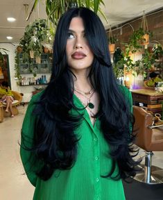 Choppy Short Layers For Long Hair, Long Black Hair With Layers Round Faces, Long Black Hair With Layers And Curtain Bangs, Trim For Long Hair, Long Black Layered Hair With Bangs, Haircute Woman 2024, Dark Curtain Bangs, Dark Long Layered Hair, Layered Hair With Long Bangs