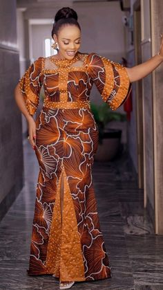 African American Clothing, African Attire Dresses, Ankara Gown, African Design Dresses, African Design, African Attire, Lace Gown