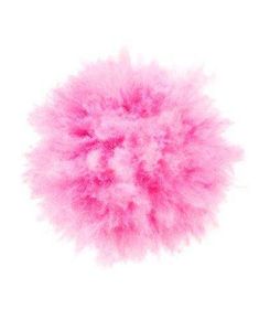 a pink fluffy object on a white background