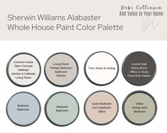 sheryln williams's color palette for the whole house paint color palettes