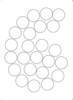 an image of circles in the shape of a circle on a white background with black outline