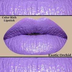 Purple Semi-Matte Color Rich Lipstick Lavender-Exotic Orchid Orchid Lipstick, Lavender Lipstick, Pretty Lipstick, Lipstick Ingredients, Shimmer Lip Gloss, Diy Beauty Treatments, Exotic Orchids, Purple Lips, Lipstick Tube