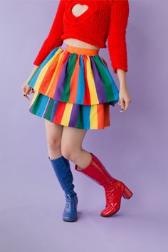 Magic Skirt, Rainbow Skirt, Rainbow Magic, Wearing Color, Inner Child, Color Combo, The Rainbow, Color Combos, Fashion Ideas