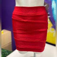 Nwt Women’s Mini Skirt By Poof Apparrel, Stylish And Classy Skirt Red Stretch Pencil Skirt For Party, Red Stretch Mini Skort, Red Stretch Skort Mini Length, Red Stretch Mini Length Skort, Red Mini Pencil Skirt For Party, Red Fitted Mini Bottoms, Red Fitted Skort For Party, Red Fitted Mini Length Bottoms, Red Pencil Skirt For Party