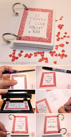 the instructions to make a valentine's day card for someone who is in love