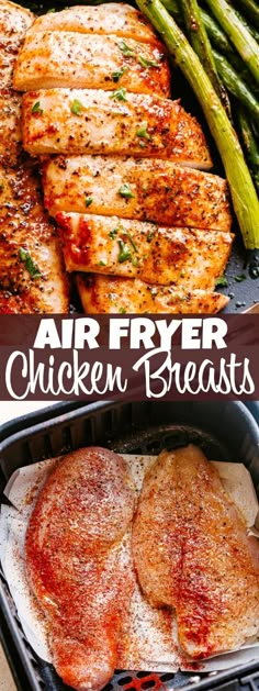 Air Fryer Chicken Breast - A simple method for how to make juicy, super tender, and wonderfully delicious chicken breasts in the Air Fryer! This basic Air Fryer chicken breast recipe is quick, healthy, and can be prepped ahead of time. #airfryer #chickendinner #healthyrecipes Air Fryer Chicken Breasts, Air Fryer Chicken Breast, Air Fryer Recipes Chicken Breast, Chicken Breast Recipe, Air Fryer Dinner Recipes, Air Fryer Healthy