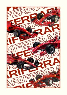 the ferrari logo is shown in red and white