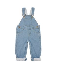 Dotty Dungarees Unisex Classic Pale Denim Overalls - Baby, Little Kid, Big Kid Spring Playtime Denim Blue Jeans, Summer Denim Overalls For Playtime, Denim Overalls For Summer Playtime, Spring Playtime Blue Jeans, Blue Overalls For Playtime In Spring, Denim Dungarees Outfit, Doll Overall, Dungarees Outfits, Dungaree Outfit