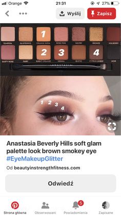 Anastasia Soft Glam Palette Looks Simple, Abh Soft Glam Looks, Anastasia Soft Glam Palette Looks, Anastasia Makeup, Eye Makeup Glitter, Bronze Eye Makeup, Cat Eye Makeup, Simple Makeup Looks