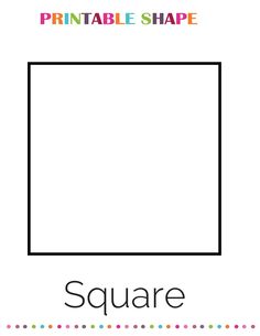 the printable square is shown in black and white, with rainbow dots around it