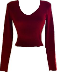 Trendy Burgundy Stretch Top, Trendy Stretch Burgundy Tops, Stretch Ribbed Red Top, Stretch Red Ribbed Top, Winter Burgundy Ribbed Tops, Red Ribbed Long Sleeve Tops, Red Long Sleeve Crop Top For Fall, Fitted Ribbed Burgundy Top, Trendy Red Tops For Winter