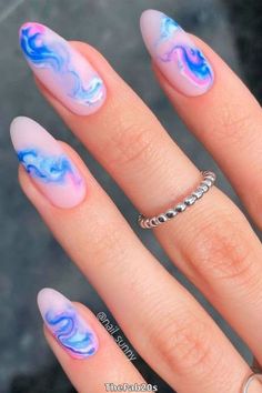 Nail Art Designs For Beginners, Cheetah Print Nails, Easy Nail Art Designs, Marble Nail Designs, Marble Nail, Tie Dye Nails, Lace Nails, Vintage Nails