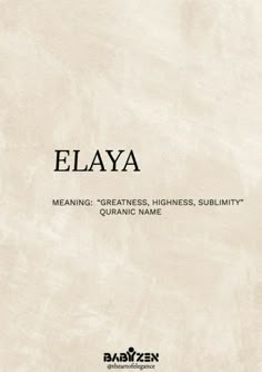 the cover of el laya's album, featuring an image of a white background with