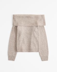 Women's Off-The-Shoulder Sweater | Women's Tops | Abercrombie.com Womens Off The Shoulder Sweater, Matching Sweater Set, Winter Matching Sets, Winter Sweaters Aesthetic, Elevated Basics Style, 50 Year Old Women Fashion, Off Shoulder Sweater Outfit, Stockholm Clothes, Off The Shoulder Sweater Outfit