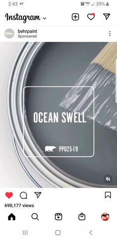 the instagram page on instagram com shows an image of a paint can and brush