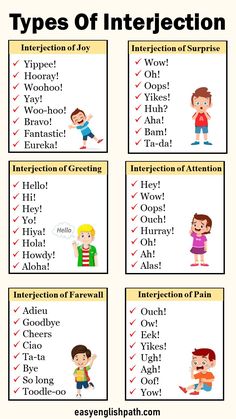 four types of interlection