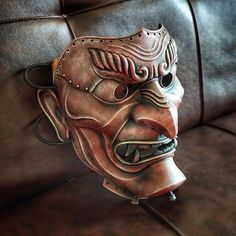 The Japanese Mempo mask will perfectly decorate your interior and is suitable for a carnival or photo shoot. This samurai mask is perfect for a Halloween costume or cosplay! The mask will be a great gift for anyone who loves Japanese culture. Mask is ready to wear. This is the perfect addition to your interior and an original accessory for any carnival or photo shoot. This stunning handcrafted half mask is the perfect combination of comfort and style. It fits perfectly and gives you a feeling of confidence and poise. The size of the Mempo mask is designed for the head of an adult. Mempo Mask, Samurai Mask, Costume Masks, Half Mask, Full Face Mask, Costume Halloween, Full Face, Japanese Culture, Costume Accessories