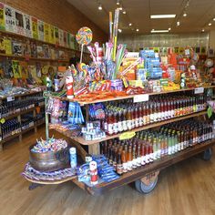 a grocery store filled with lots of drinks and snacks