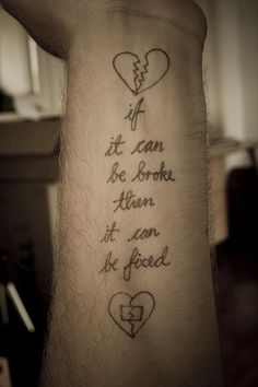 Damaged Goods Tattoo, Lost Love Tattoo, Tattoo Quotes About Strength, Small Tattoos With Meaning, Bloc Party, Shattered Dreams, Heart Break, True Romance