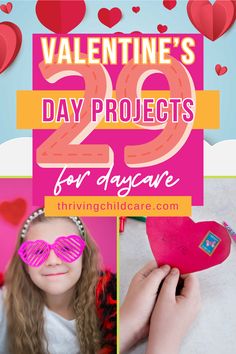 valentine's day projects for kids with text overlay that reads, valentine's day projects for children