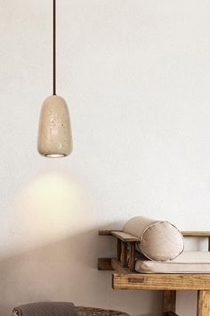 Ora Stone Pendant Lamp - SamuLighting Wood Details, Living Room Den, Wood Detail, Stone Pattern, Interior Styles, Wood Metal, Stone Pendant, Glass Lighting, Edison Light Bulbs