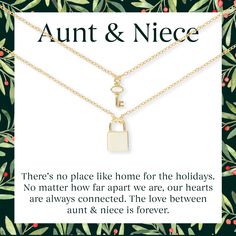 Aunts can be like second moms to their nieces. Share a meaningful message and symbolic jewelry that represents your deep bond. Meaningful Necklace, Graduation Necklace, Christmas Matching, Pendants Necklace