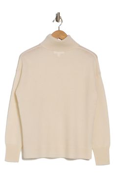 A toasty turtleneck tops this staple-worthy sweater knit from cozy cashmere yarns. Turtleneck Long sleeves 100% cashmere Dry clean Imported Cashmere Yarn, Turtle Neck Top, Sweater Knit, Cashmere Sweater, Cashmere Sweaters, Nordstrom Rack, Knitted Sweaters, Cashmere, Turtle Neck