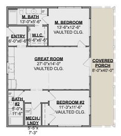 the floor plan for a two bedroom, one bathroom apartment with an attached garage and laundry room