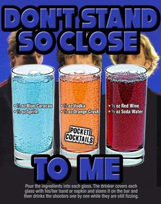 three different types of sodas with the caption don't stand so close to me