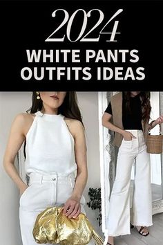 Minimalist yet incredibly chic white pants outfits for women that can be recreated with very simple items and some extra touches. All about white pants outfits summer, white pants outfits winter, white pants outfits ideas Cropped Pants Outfit