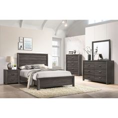 Adelaide 5-Piece Bedroom Set in Brown. These pieces feature rich finishes Upholstered Bedroom Set, Wooden Bedroom Furniture, Wood Panelling, Upholstered Bedroom, Contemporary Bedroom Furniture, Contemporary Nightstand, Upholstery Bed, Wooden Platform Bed, Panel Bedroom