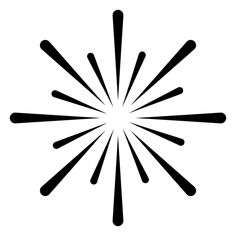 an abstract black and white starburst design