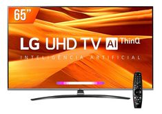 the lg uhd tv is shown with remote control