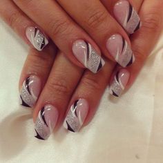 Shellac Manicure, Nail Courses, Gel Nail Art Designs, French Manicure Nails, Lavender Nails, Fancy Nails Designs, Transfer Foil, French Nail Designs