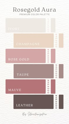 the color scheme for rose gold