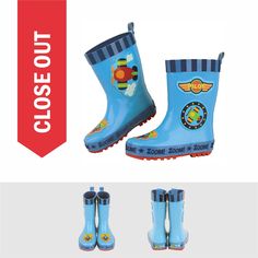 "AIRPLANE RAIN BOOTS > These super cute rain boots have what it takes to keep your child's feet dry on a rainy day! They slip on and off so easy, your little one might take to wearing them everyday.  RAIN BOOTS DETAILS > * Waterproof Exterior: 100% rubber           * Lining: 100% polyester   * Removable insole            * Non-slip sole WANT A DIFFERENT DESIGN? If you would like a design other than the one shown in the main picture, please follow the link below: https://www.etsy.com/shop/ItsyBit Playful Waterproof Round Toe Rain Boots, Non-slip Round Toe Boots For Rainy Weather, Playful Non-slip Rain Boots With Round Toe, Playful Non-slip Round Toe Rain Boots, Playful Non-slip Rain Boots For Rainy Weather, Playful Waterproof Boots For Outdoor, Playful Waterproof Boots With Round Toe, Playful Waterproof Round Toe Boots, Playful Non-slip Boots With Round Toe